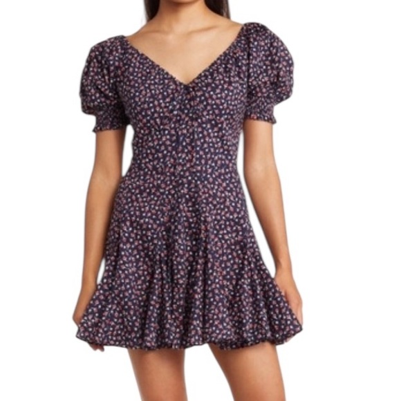 Polo Ralph Lauren navy multi floral mini dress NWT 18 - Picture 1 of 9
